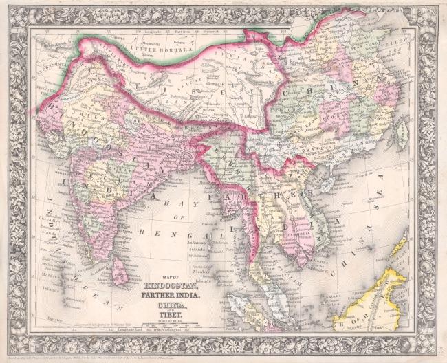 Greater India Map (US 1864)