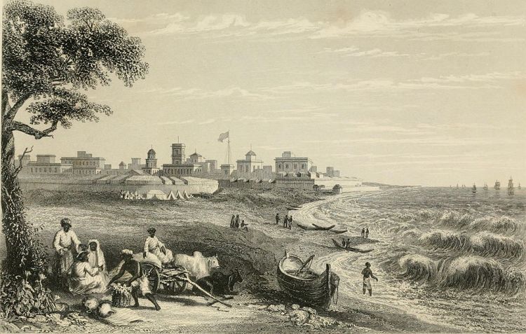 Fort St. George, Madras, in 1858.